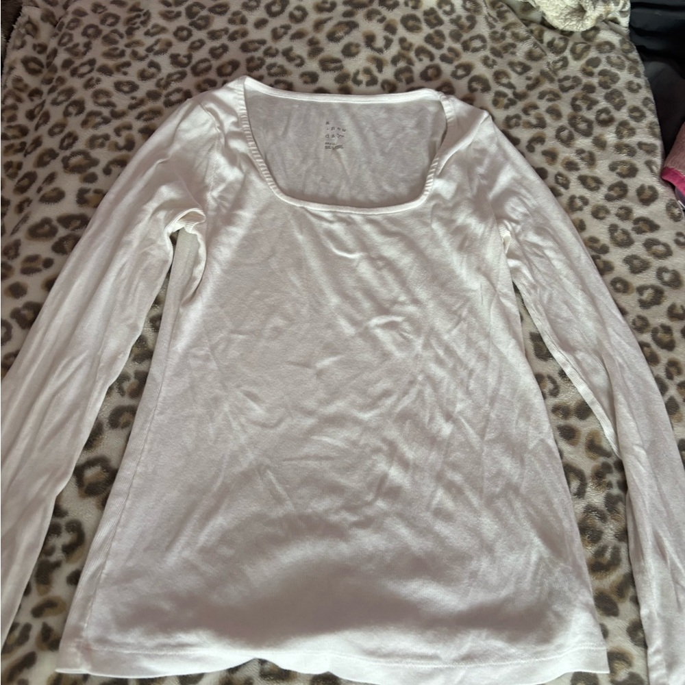 White Long Sleeve Top